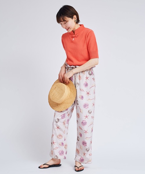 I am I in fact...（アイアムアイインファクト）の「C/Ny 華釦 プルオーバー（ニット/セーター・レディース・グリーン/ピンク/ブラック/ベージュ・FREE）」の13枚目の写真