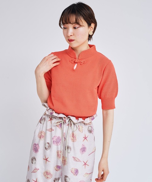 I am I in fact...（アイアムアイインファクト）の「C/Ny 華釦 プルオーバー（ニット/セーター・レディース・グリーン/ピンク/ブラック/ベージュ・FREE）」の22枚目の写真