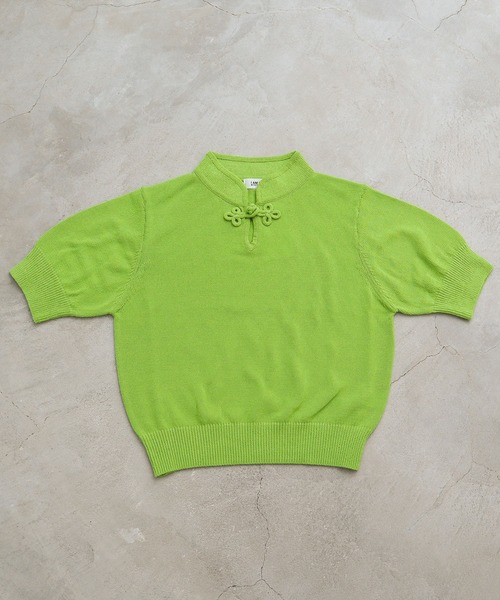 I am I in fact...（アイアムアイインファクト）の「C/Ny 華釦 プルオーバー（ニット/セーター・レディース・グリーン/ピンク/ブラック/ベージュ・FREE）」の15枚目の写真