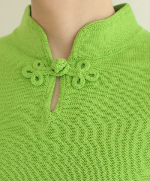 I am I in fact...（アイアムアイインファクト）の「C/Ny 華釦 プルオーバー（ニット/セーター・レディース・グリーン/ピンク/ブラック/ベージュ・FREE）」の10枚目の写真