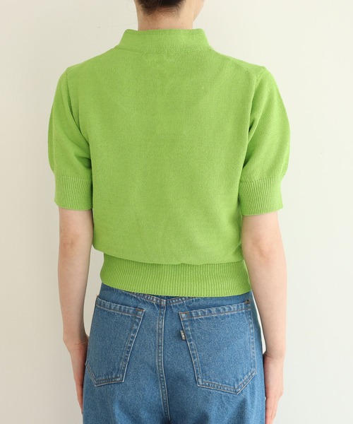 I am I in fact...（アイアムアイインファクト）の「C/Ny 華釦 プルオーバー（ニット/セーター・レディース・グリーン/ピンク/ブラック/ベージュ・FREE）」の8枚目の写真