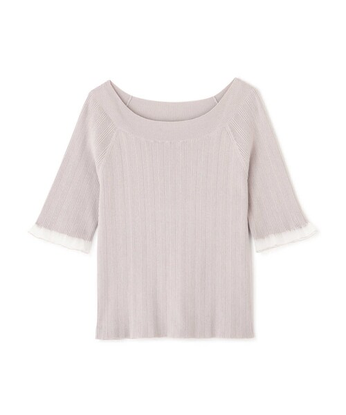 PROPORTION BODY DRESSING（プロポーションボディドレッシング）の「シアーフリルリブニット / 1213170405（ニット/セーター・レディース・ネイビー/パープル/グレー・SMALL/MEDIUM）」の4枚目の写真