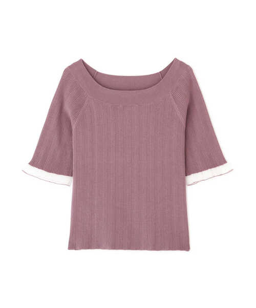 PROPORTION BODY DRESSING（プロポーションボディドレッシング）の「シアーフリルリブニット / 1213170405（ニット/セーター・レディース・ネイビー/パープル/グレー・SMALL/MEDIUM）」の9枚目の写真