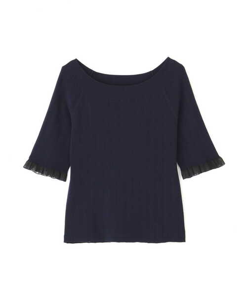 PROPORTION BODY DRESSING（プロポーションボディドレッシング）の「シアーフリルリブニット / 1213170405（ニット/セーター・レディース・ネイビー/パープル/グレー・SMALL/MEDIUM）」の13枚目の写真