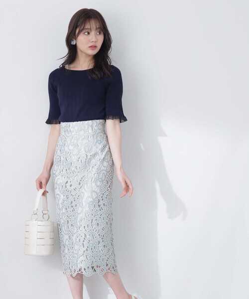 PROPORTION BODY DRESSING（プロポーションボディドレッシング）の「シアーフリルリブニット / 1213170405（ニット/セーター・レディース・ネイビー/パープル/グレー・SMALL/MEDIUM）」の16枚目の写真