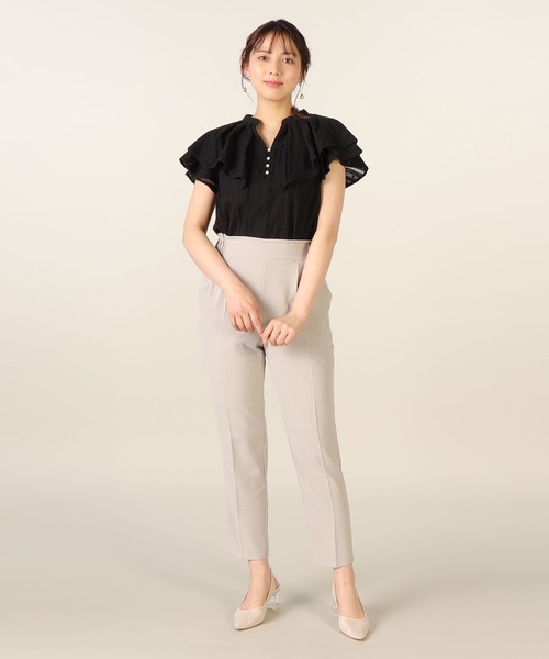 LAISSE PASSE(レッセパッセ)の「アイレットレースフリルブラウス(シャツ/ブラウス・レディース・アイボリー/ブラック・MEDIUM)」の17枚目の写真