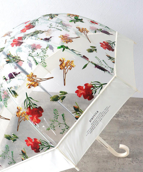 Three Four Time(スリーフォータイム)の「【plantica×Wpc.】FLOWER UMBRELLA PLASTIC @(長傘・レディース・レッド/ピンク/ブラウン/オフホワイト・FREE)」の2枚目の写真