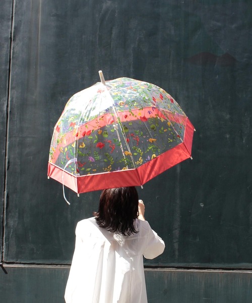 Three Four Time(スリーフォータイム)の「【plantica×Wpc.】FLOWER UMBRELLA PLASTIC @(長傘・レディース・レッド/ピンク/ブラウン/オフホワイト・FREE)」の5枚目の写真
