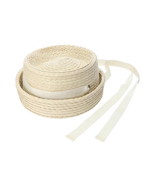 Samansa Mos2(サマンサ モスモス)の「リボンテープ付トーク帽(ハット・レディース・ベージュ/オフホワイト・フリ-)」の16枚目の写真