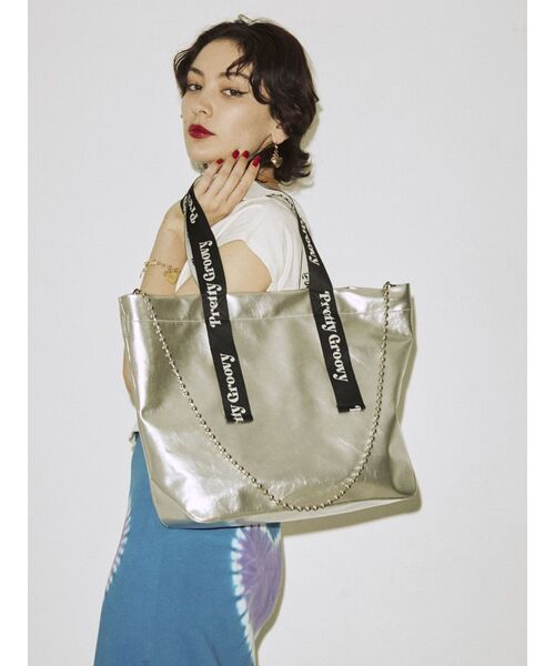 jouetie（ジュエティ）の「ロゴテープトートBAG（トートバッグ・レディース・ブラック/シルバー/グリーン・FREE）」の15枚目の写真