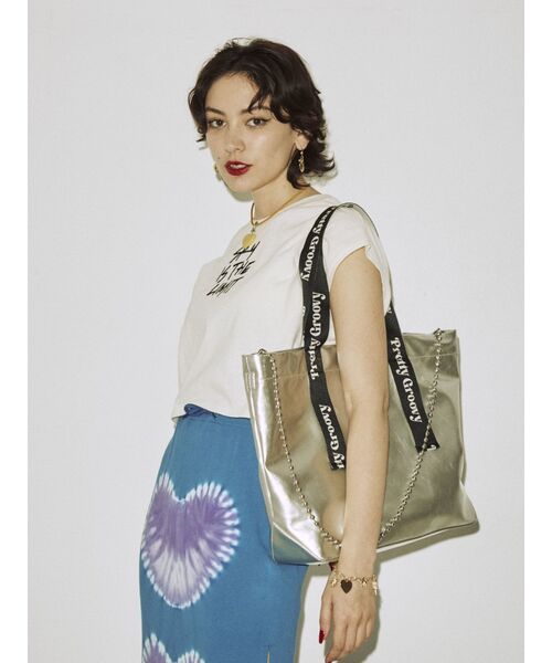 jouetie（ジュエティ）の「ロゴテープトートBAG（トートバッグ・レディース・ブラック/シルバー/グリーン・FREE）」の16枚目の写真