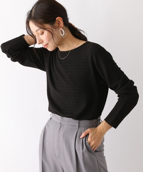 LEPSIM(レプシィム)の「レーシーシャーリングプルオーバー 180660(Tシャツ/カットソー・レディース・ライトパープル/ブラック/オフホワイト/グリーン・FREE)」の10枚目の写真