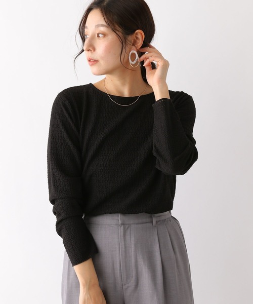 LEPSIM(レプシィム)の「レーシーシャーリングプルオーバー 180660(Tシャツ/カットソー・レディース・ライトパープル/ブラック/オフホワイト/グリーン・FREE)」の11枚目の写真
