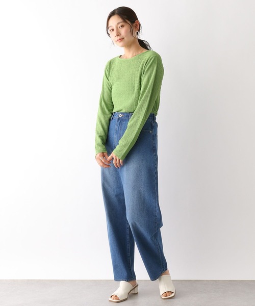 LEPSIM(レプシィム)の「レーシーシャーリングプルオーバー 180660(Tシャツ/カットソー・レディース・ライトパープル/ブラック/オフホワイト/グリーン・FREE)」の14枚目の写真