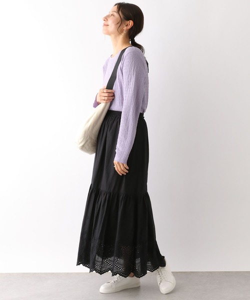 LEPSIM(レプシィム)の「レーシーシャーリングプルオーバー 180660(Tシャツ/カットソー・レディース・ライトパープル/ブラック/オフホワイト/グリーン・FREE)」の15枚目の写真