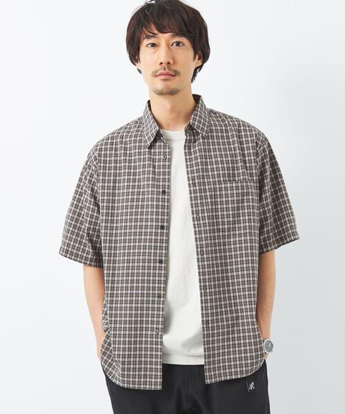 green label relaxing（グリーンレーベルリラクシング）の「コットン シルク ボイル サッカー ジャストルーズ シャツ（シャツ/ブラウス・メンズ・ケリー/ネイビー/コバルトブルー/ブラウン・M/XL/S/L）」の9枚目の写真