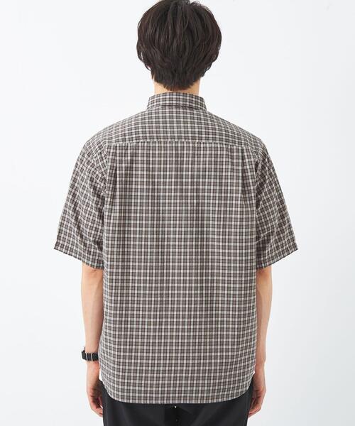 green label relaxing（グリーンレーベルリラクシング）の「コットン シルク ボイル サッカー ジャストルーズ シャツ（シャツ/ブラウス・メンズ・ケリー/ネイビー/コバルトブルー/ブラウン・M/XL/S/L）」の13枚目の写真