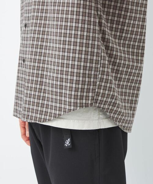 green label relaxing（グリーンレーベルリラクシング）の「コットン シルク ボイル サッカー ジャストルーズ シャツ（シャツ/ブラウス・メンズ・ケリー/ネイビー/コバルトブルー/ブラウン・M/XL/S/L）」の16枚目の写真