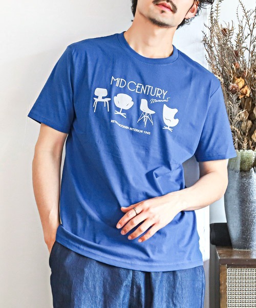 LUXSTYLE(ラグスタイル)の「グラフィックイラストプリント半袖Tシャツ(Tシャツ/カットソー・メンズ・ブラック/ブルー/ホワイト・L/M/XL)」の1枚目の写真