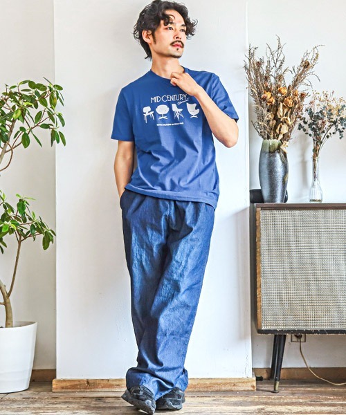 LUXSTYLE(ラグスタイル)の「グラフィックイラストプリント半袖Tシャツ(Tシャツ/カットソー・メンズ・ブラック/ブルー/ホワイト・L/M/XL)」の6枚目の写真