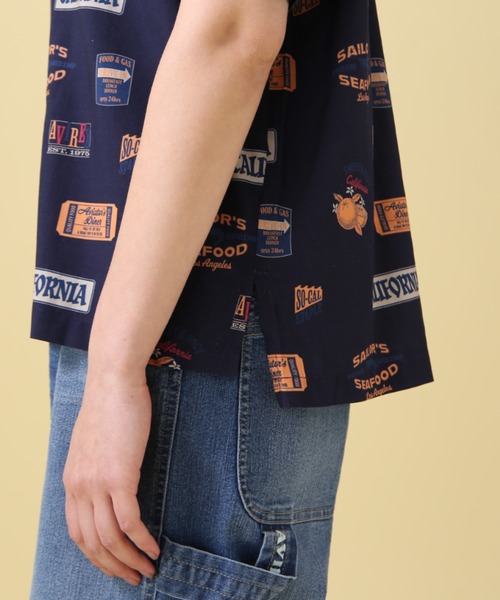 AVIREX（アヴィレックス）の「ALOHA SHIRT/ アロハシャツ（シャツ/ブラウス・レディース・ネイビー/オフホワイト/オレンジ/ホワイト・FREE/F）」の12枚目の写真