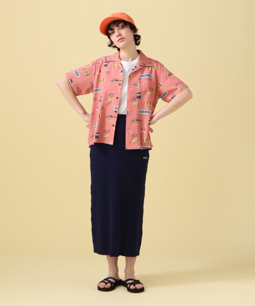 AVIREX（アヴィレックス）の「ALOHA SHIRT/ アロハシャツ（シャツ/ブラウス・レディース・ネイビー/オフホワイト/オレンジ/ホワイト・FREE/F）」の6枚目の写真