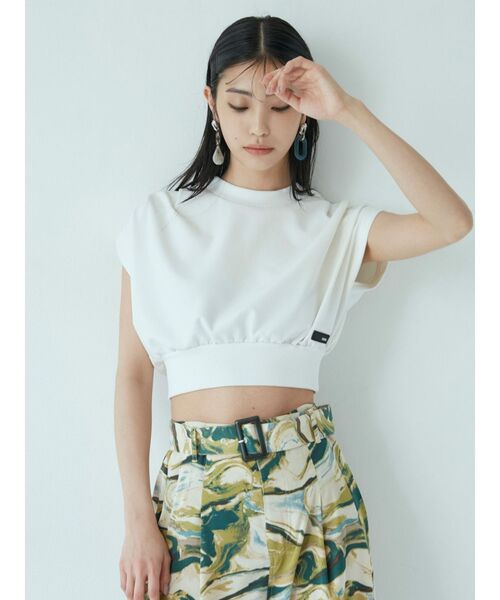 MURUA（ムルーア）の「スクエアリブタンク（Tシャツ/カットソー・レディース・ブラック/ホワイト・FREE）」の3枚目の写真