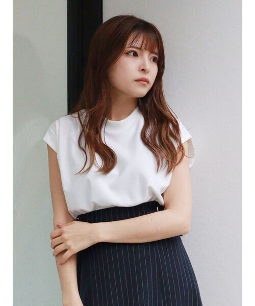 MURUA（ムルーア）の「スクエアリブタンク（Tシャツ/カットソー・レディース・ブラック/ホワイト・FREE）」の9枚目の写真