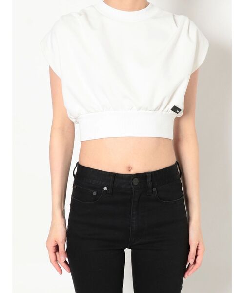 MURUA（ムルーア）の「スクエアリブタンク（Tシャツ/カットソー・レディース・ブラック/ホワイト・FREE）」の12枚目の写真