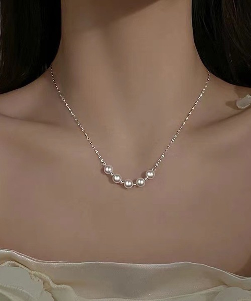 LA VORAGINE(ラ ヴォラジネ)の「925シルバーパールネックレス(ネックレス・レディース・シルバー/ゴールド・FREE)」の2枚目の写真