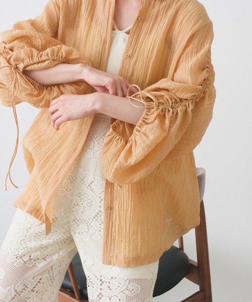 Kastane（カスタネ）の「シアーワッシャードロストBIGシャツ（シャツ/ブラウス・レディース・ブルー/アイボリー/オレンジ・FREE）」の17枚目の写真