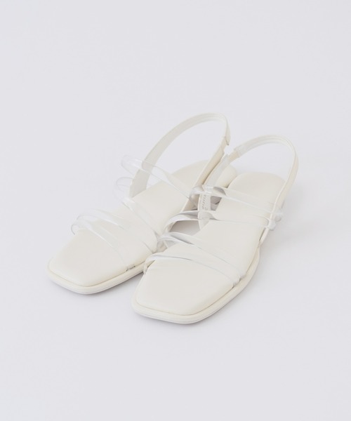 one after another NICE CLAUP（ワンアフターアナザーナイスクラップ）の「クリアチューブフラットサンダル（サンダル・レディース・アイボリー/ピンク/レッド・SMALL/MEDIUM/LARGE）」の15枚目の写真