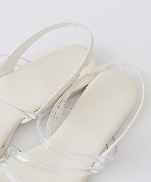 one after another NICE CLAUP（ワンアフターアナザーナイスクラップ）の「クリアチューブフラットサンダル（サンダル・レディース・アイボリー/ピンク/レッド・SMALL/MEDIUM/LARGE）」の6枚目の写真