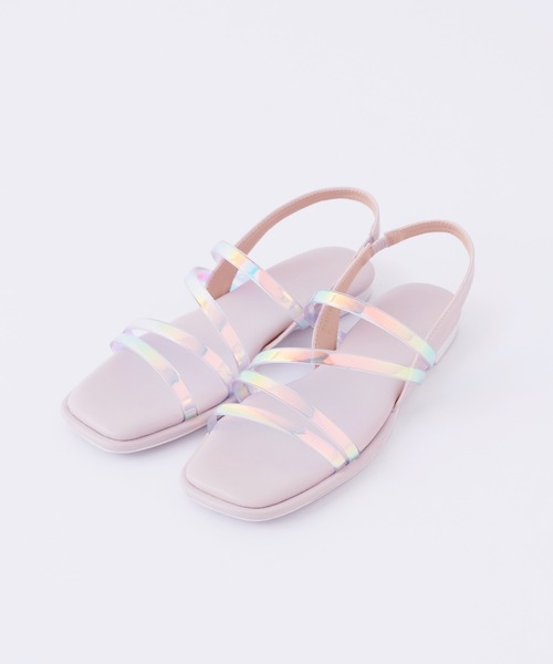 one after another NICE CLAUP（ワンアフターアナザーナイスクラップ）の「クリアチューブフラットサンダル（サンダル・レディース・アイボリー/ピンク/レッド・SMALL/MEDIUM/LARGE）」の16枚目の写真