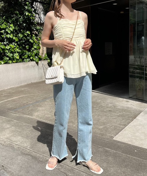 one after another NICE CLAUP（ワンアフターアナザーナイスクラップ）の「クリアチューブフラットサンダル（サンダル・レディース・アイボリー/ピンク/レッド・SMALL/MEDIUM/LARGE）」の9枚目の写真