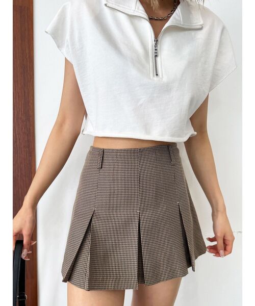 EMODA（エモダ）の「ボックスプリーツミニスカート（スカート・レディース・グレー/その他/ブラック・SMALL/MEDIUM）」の9枚目の写真