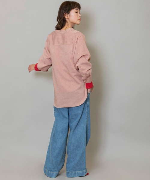 Munich(ミューニック)の「ウォッシュド12.5ozデニムワイドパンツ(デニムパンツ・レディース・ブルー/ネイビー・XS/S/M)」の9枚目の写真