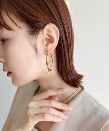 【サージカルステンレス】クロスラインピアス