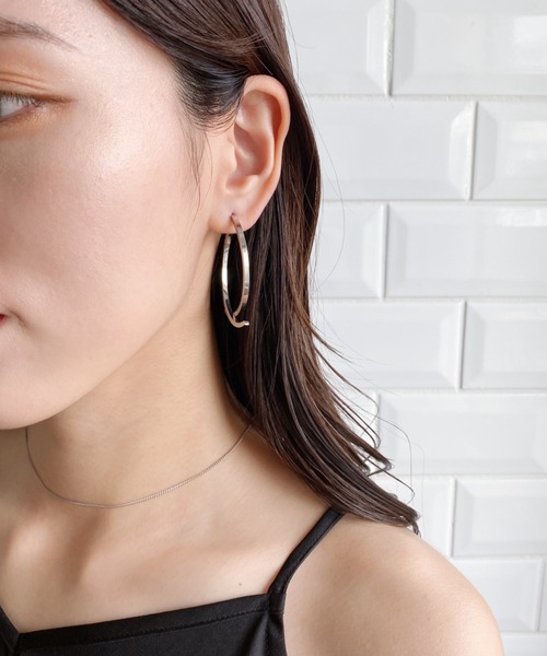 S-13 ★人気美品☆ファッションピアスとネックレスセット　まとめ買い割引対象外 セール】【サージカルステンレス】クロスラインピアス（ピアス