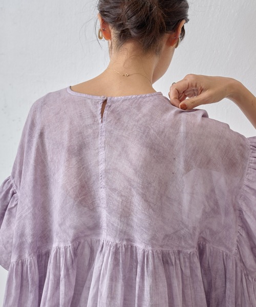 新品タグ付✨BEARDSLEY ビアズリー ムラ染めギャザーブラウス BEARDSLEY（ビアズリー）の「ムラ染めギャザーブラウス（シャツ