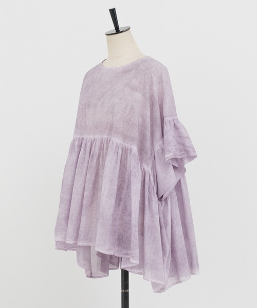 新品タグ付✨BEARDSLEY ビアズリー ムラ染めギャザーブラウス BEARDSLEY（ビアズリー）の「ムラ染めギャザーブラウス（シャツ