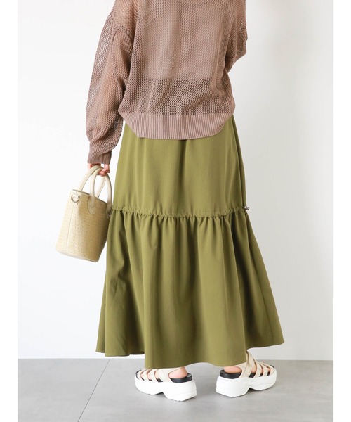 ehka sopo（エヘカソポ）の「ドロストボリュームスカート（スカート・レディース・グレー/ブラック/カーキ・F）」の19枚目の写真