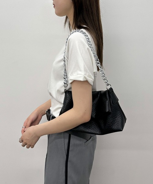 EPIMI E'PIMMY（エピミエピミー）の「配色ステッチラグランTシャツ（Tシャツ/カットソー・レディース・オートミール/ブラック/オフホワイト・MEDIUM）」の12枚目の写真