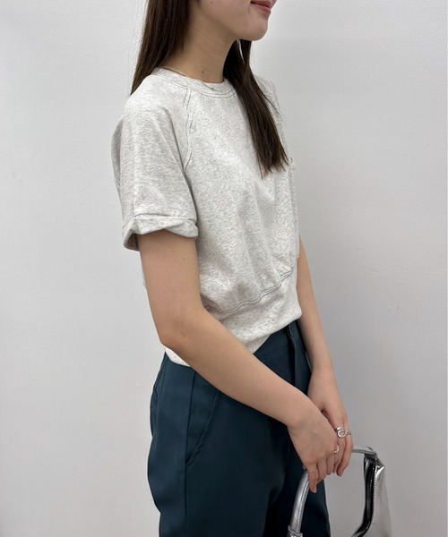 EPIMI E'PIMMY（エピミエピミー）の「配色ステッチラグランTシャツ（Tシャツ/カットソー・レディース・オートミール/ブラック/オフホワイト・MEDIUM）」の14枚目の写真