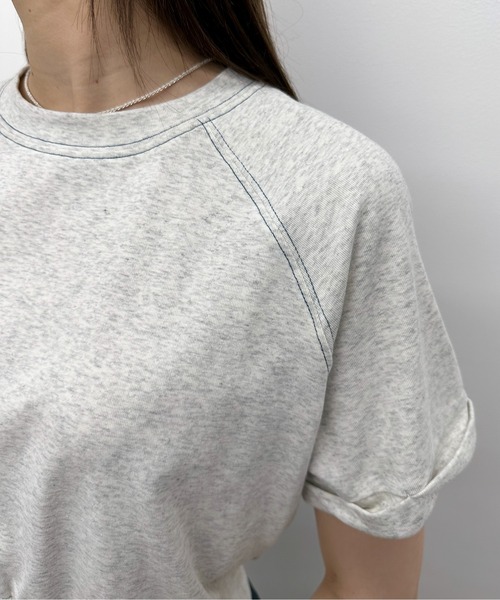 EPIMI E'PIMMY（エピミエピミー）の「配色ステッチラグランTシャツ（Tシャツ/カットソー・レディース・オートミール/ブラック/オフホワイト・MEDIUM）」の17枚目の写真