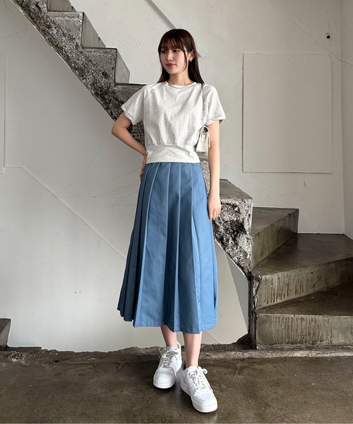 EPIMI E'PIMMY（エピミエピミー）の「配色ステッチラグランTシャツ（Tシャツ/カットソー・レディース・オートミール/ブラック/オフホワイト・MEDIUM）」の21枚目の写真