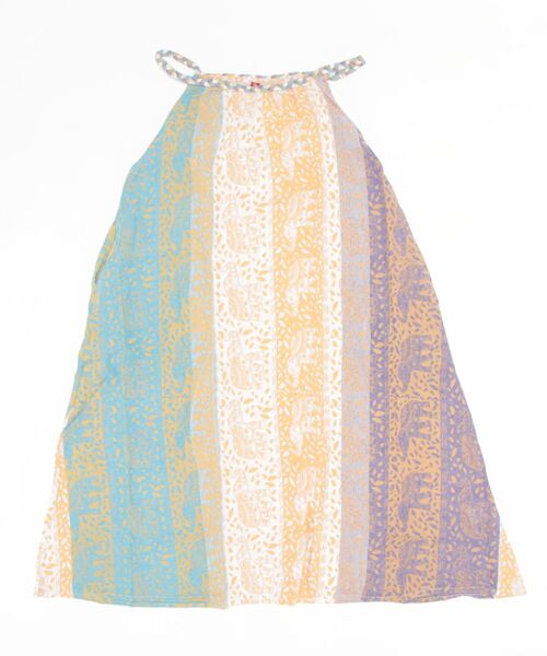 チャイハネ(チャイハネ)の「【チャイハネ】インド象プリントキャミワンピース(ワンピース・レディース・ブルー/オレンジ/ホワイト・FREE)」の2枚目の写真