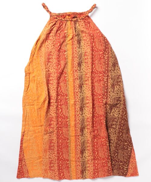 チャイハネ(チャイハネ)の「【チャイハネ】インド象プリントキャミワンピース(ワンピース・レディース・ブルー/オレンジ/ホワイト・FREE)」の1枚目の写真