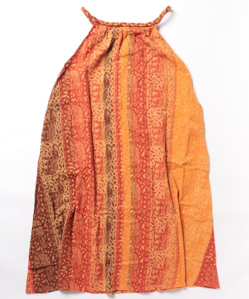 チャイハネ(チャイハネ)の「【チャイハネ】インド象プリントキャミワンピース(ワンピース・レディース・ブルー/オレンジ/ホワイト・FREE)」の13枚目の写真
