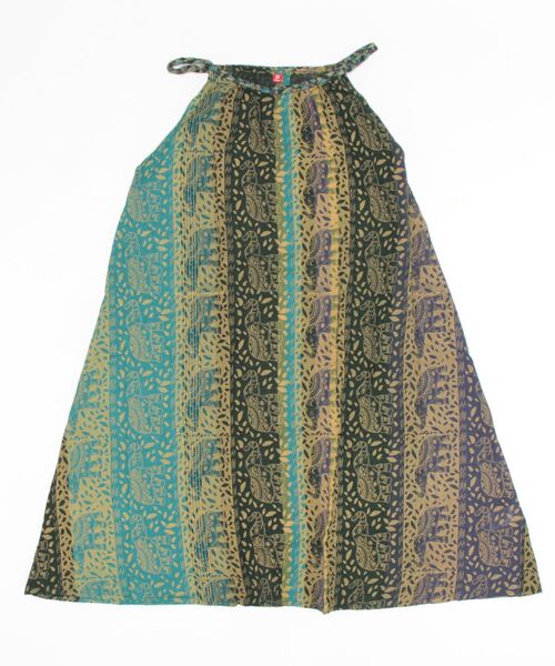 チャイハネ(チャイハネ)の「【チャイハネ】インド象プリントキャミワンピース(ワンピース・レディース・ブルー/オレンジ/ホワイト・FREE)」の8枚目の写真